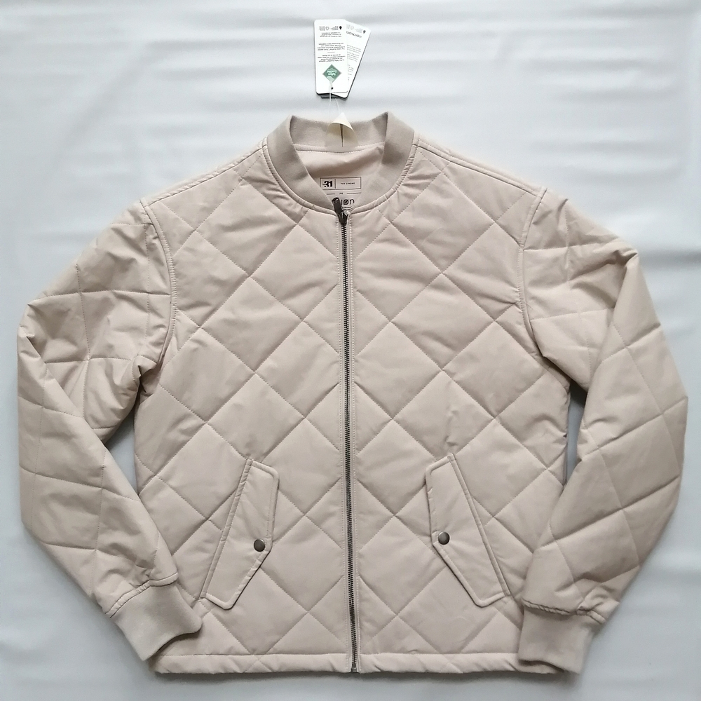 Diamond Quilted Beige Jacket Small NWT